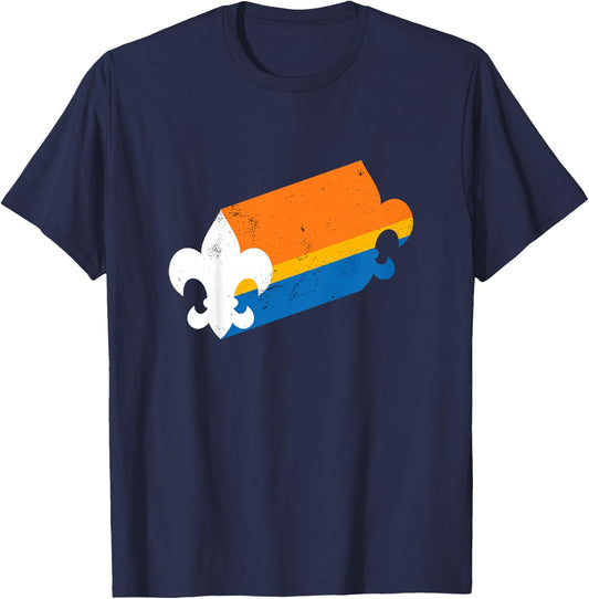 Kids Vintage Fleur Di Lis T-Shirt - T-Shirt | Navy