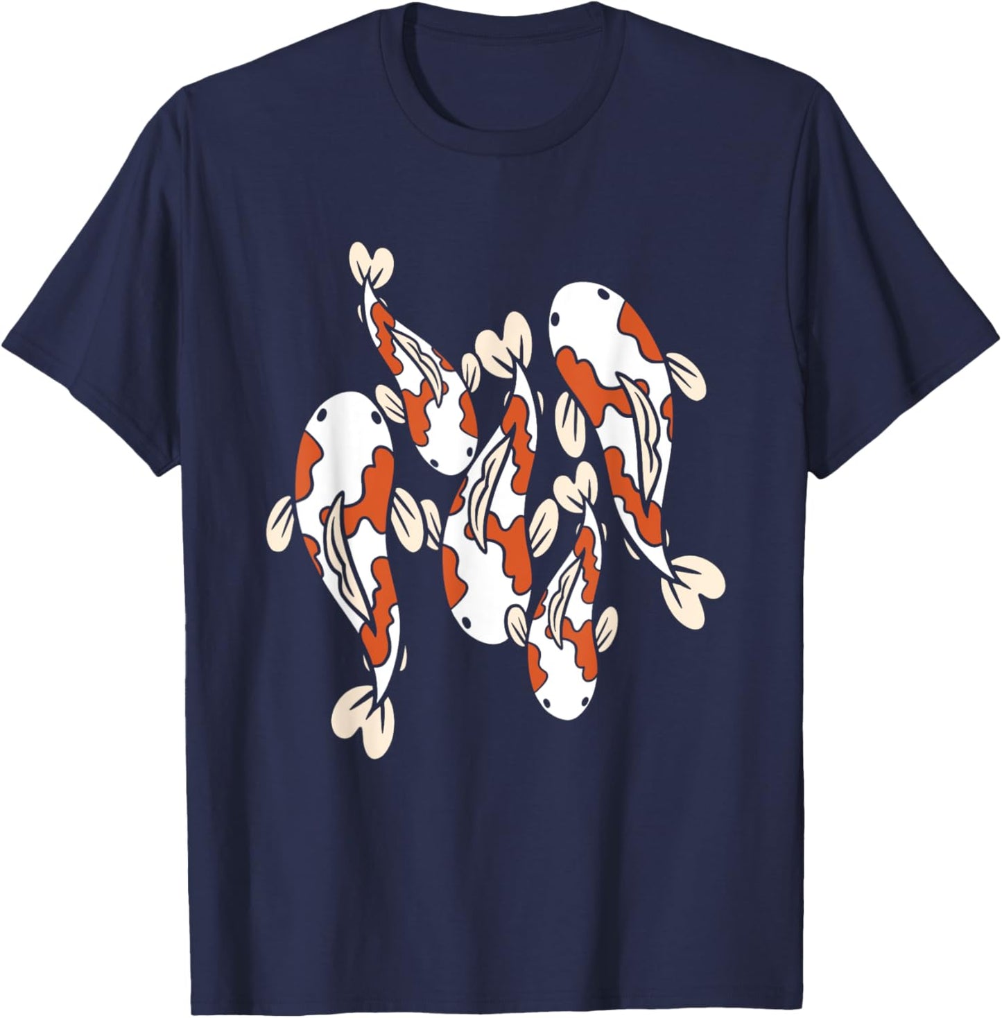Watercolor Koi Fish T-Shirt - T-Shirt | Navy