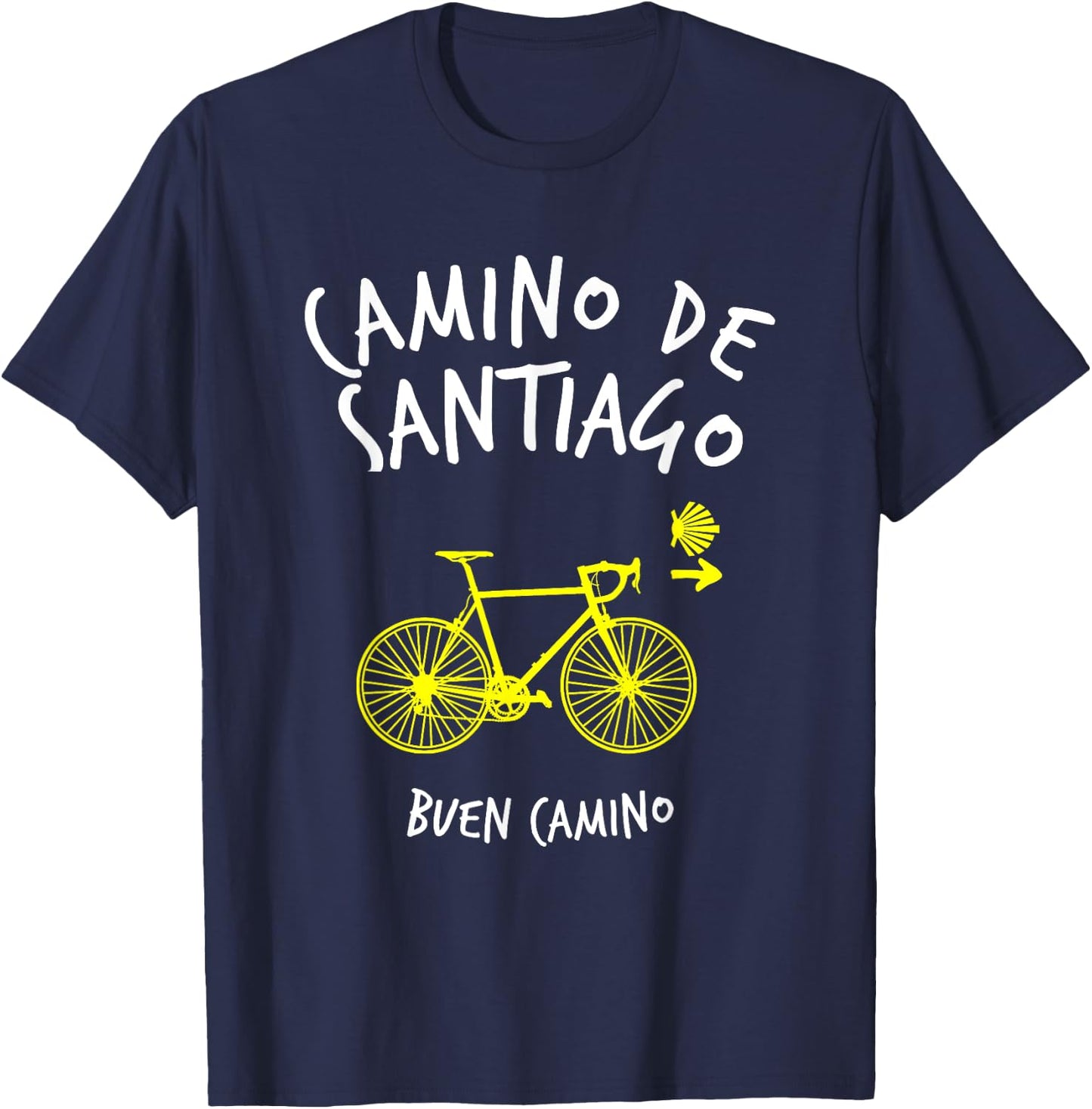 Camino de Santiago Spain Buen Camino Cycling St James Way T-Shirt - T-Shirt | Navy