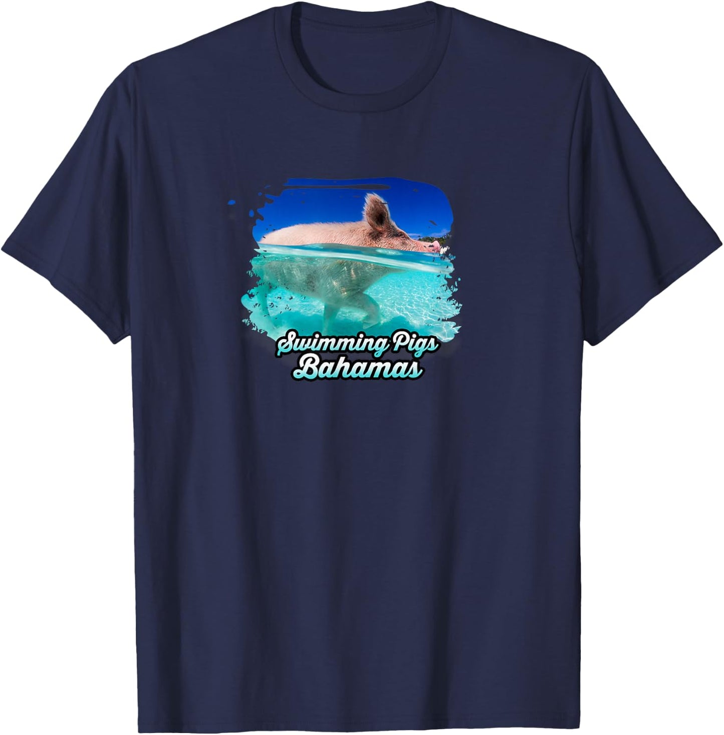 Swimming Pigs - Bahamas T-Shirt - T-Shirt | Navy