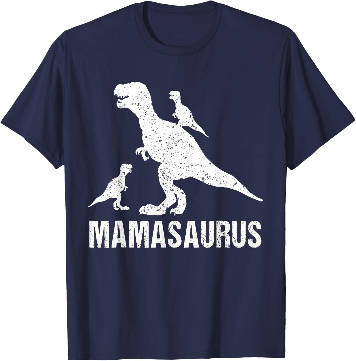 Funny Mamasaurus Mothers Day Shirts Dinosaur Mom Of 2 Boys T-Shirt - T-Shirt | Navy