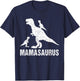 Funny Mamasaurus Mothers Day Shirts Dinosaur Mom Of 2 Boys T-Shirt - T-Shirt | Navy