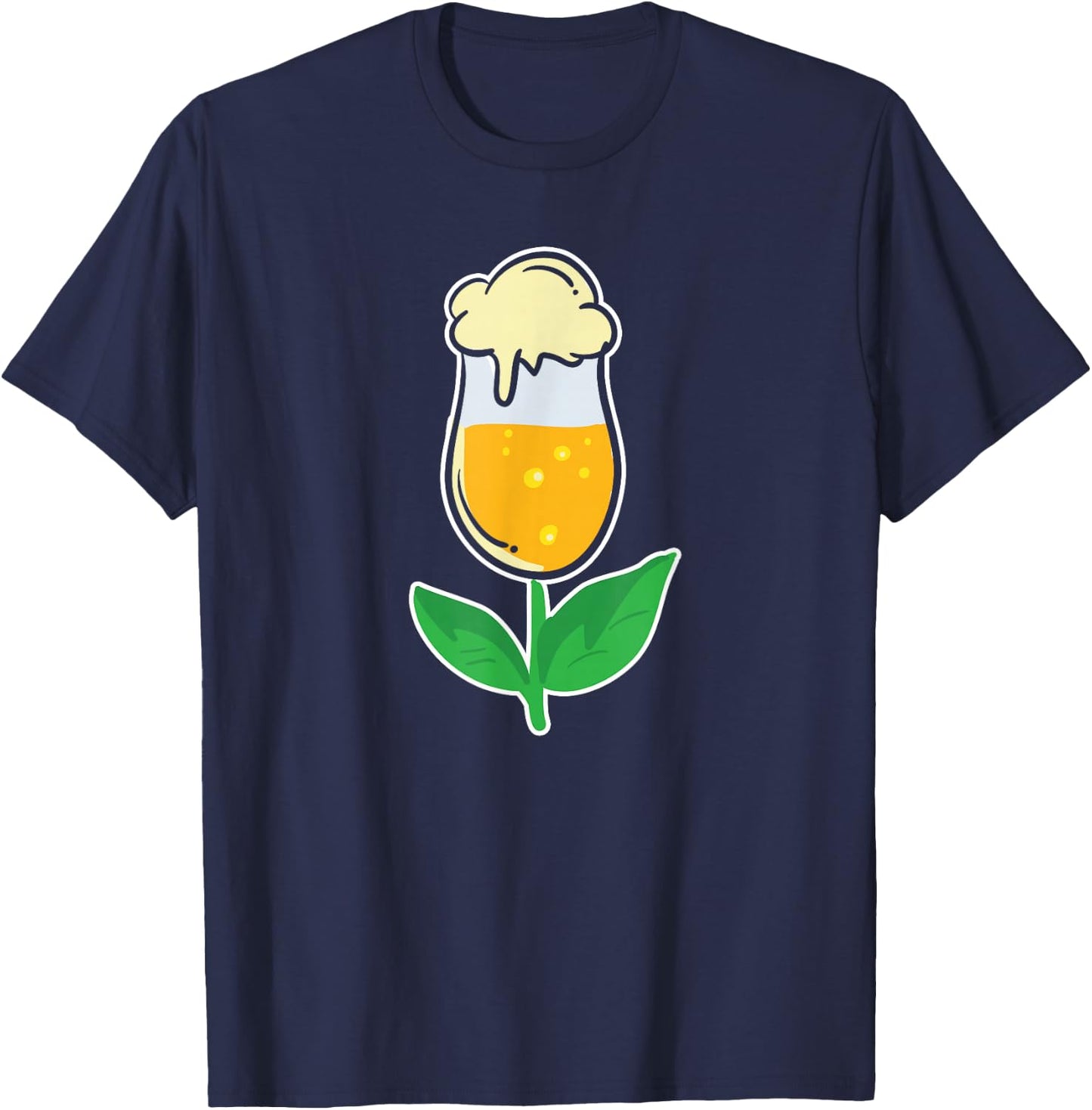 Tulip Glass Beer Alcohol Beer Lovers Women MP T-Shirt - T-Shirt | Navy