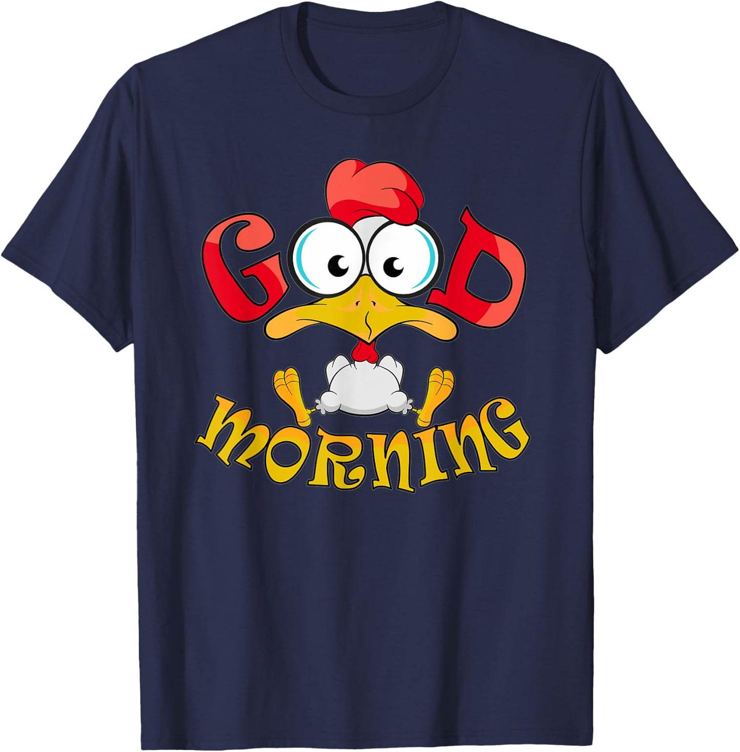 Good Morning Funny Dockel with Big Eyes Morning Group T-Shirt - T-Shirt | Navy