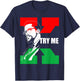 Black Lives Matter BLM Try Me Pan-African Malcolm Afro T-Shirt - T-Shirt | Navy