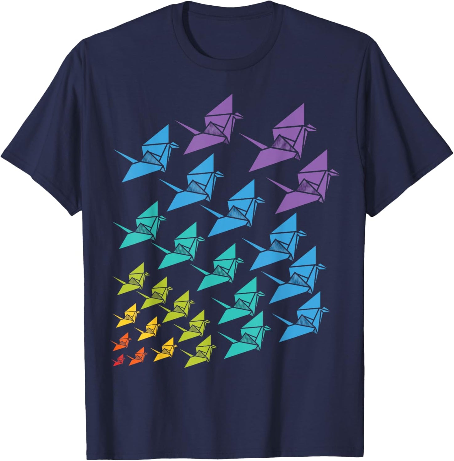 Origami Cranes Japanese Origami Crane Craft T-Shirt - T-Shirt | Navy