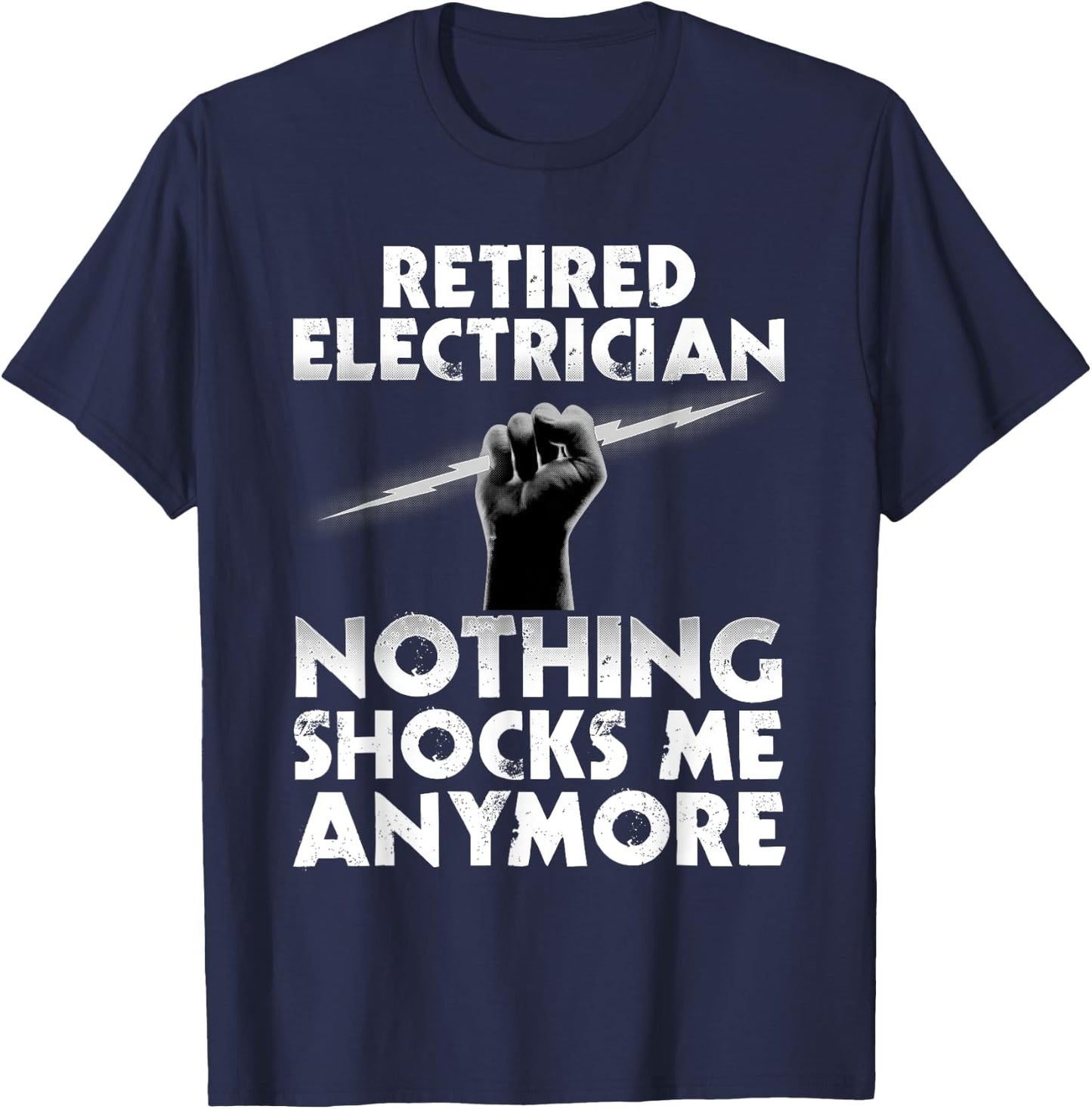Electrician Retirement Art Women Retired Electrician T-Shirt - T-Shirt | Navy