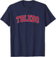 Toledo Ohio OH Vintage Sports Design Red Design T-Shirt - T-Shirt | Navy