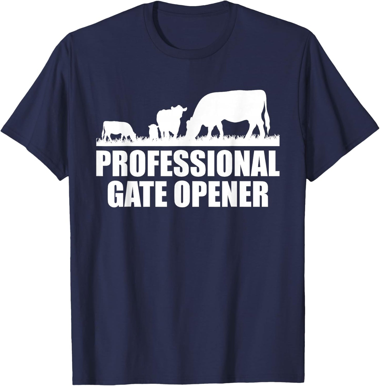 Professional Gate Opener Cow Apparel T-Shirt - T-Shirt | Navy