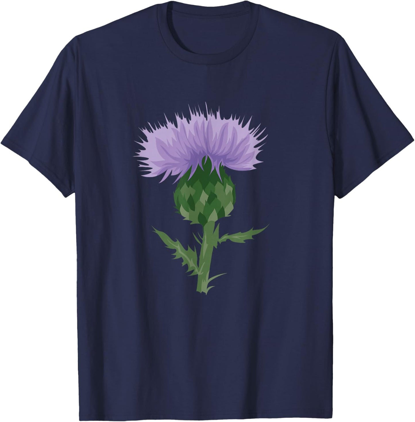 Scottish Thistle Flower of Scotland T-Shirt - T-Shirt | Navy