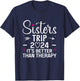 Sisters Trip 2024 Weekend Vacation Lover Girls Road Trip T-Shirt - T-Shirt | Navy