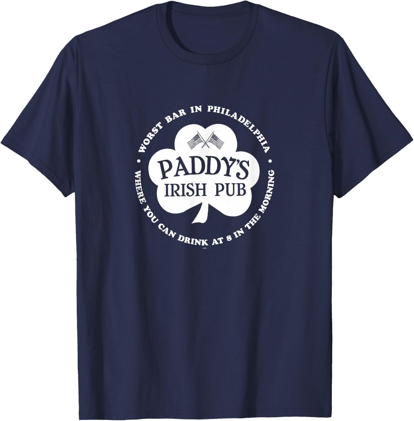 It's Always Sunny in Philadelphia Paddy's Shamrock Logo TV T-Shirt - T-Shirt | Navy