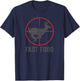 Fast Food | Funny Deer Hunting retro distressed style T-Shirt - T-Shirt | Navy