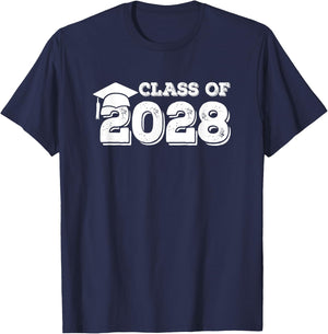 Class of 2028 Shirt Senior Graduation 2028 T-Shirt - T-Shirt | Navy