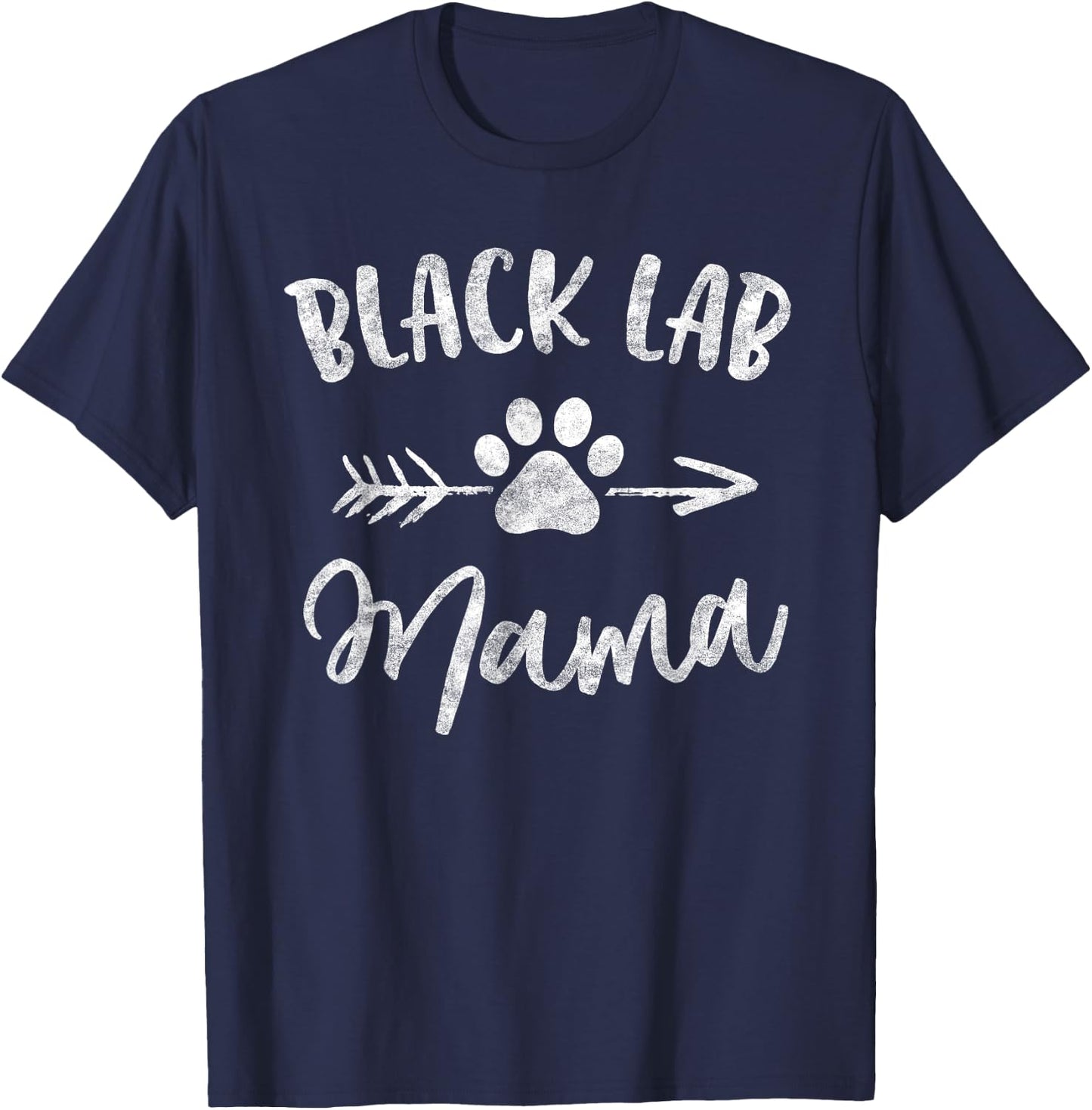 Black Lab Mama Labrador Retriever Lover Gifts Dog Mom Mother Women Girls Kids T-Shirt - T-Shirt | Navy