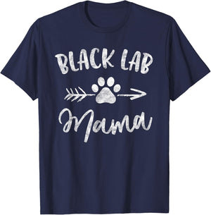 Black Lab Mama Labrador Retriever Lover Gifts Dog Mom Mother Women Girls Kids T-Shirt - T-Shirt | Navy