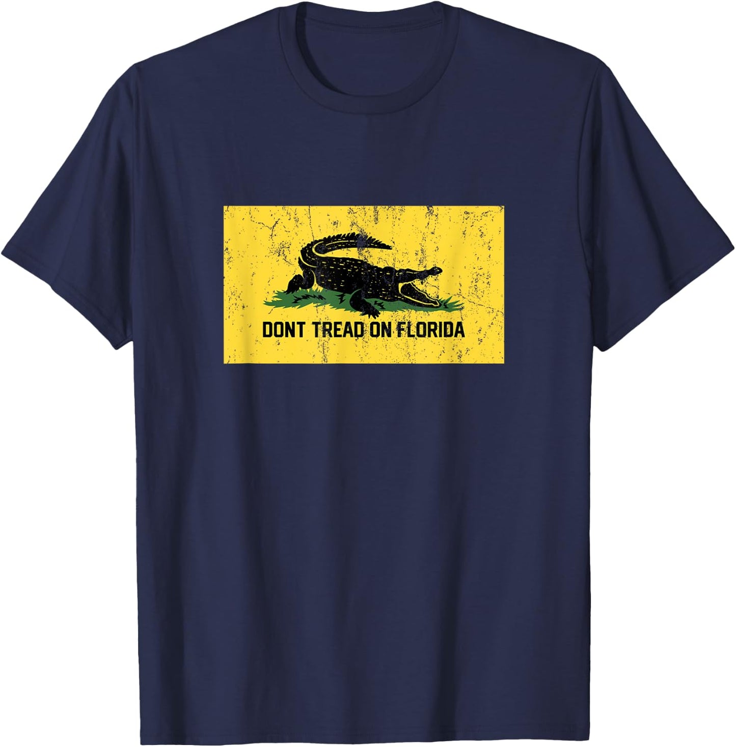 Don't Tread On Florida - Gadsden Flag - Ron DeSantis Gator T-Shirt - T-Shirt | Navy