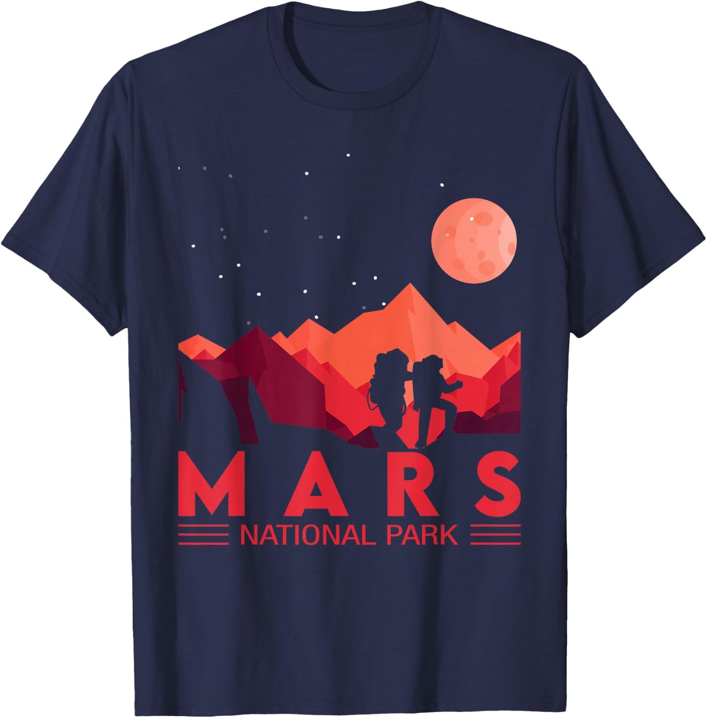 Red Planet | Space National Park - Funny Mars T-Shirt - T-Shirt | Navy