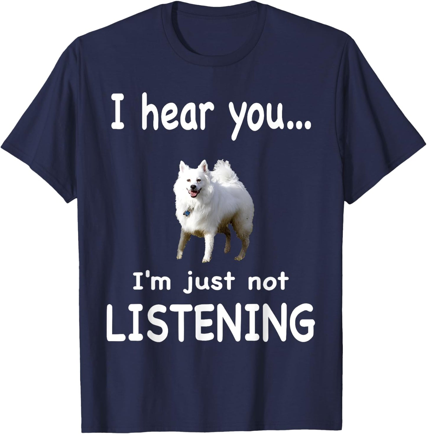 American Eskimo Dog T-Shirt - T-Shirt | Navy