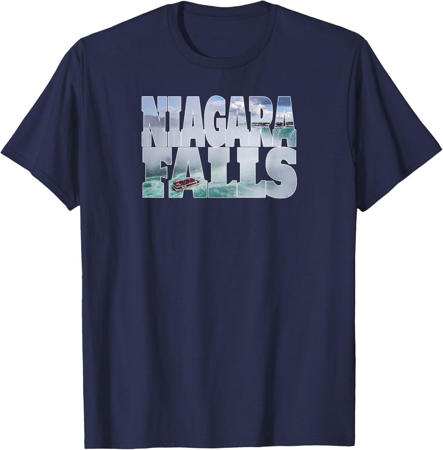 Niagara Falls Maid of Mist Waterfall Boat Tourist Souvenir T-Shirt - T-Shirt | Navy