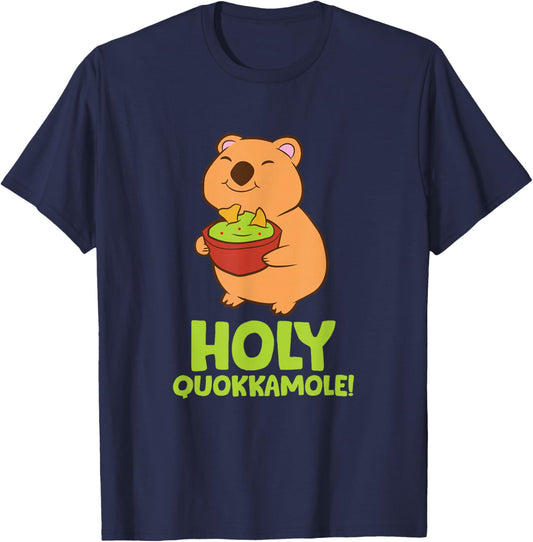 Holy Quokkamole Cute Quokka Eating Guacamole Quokka T-Shirt - T-Shirt | Navy