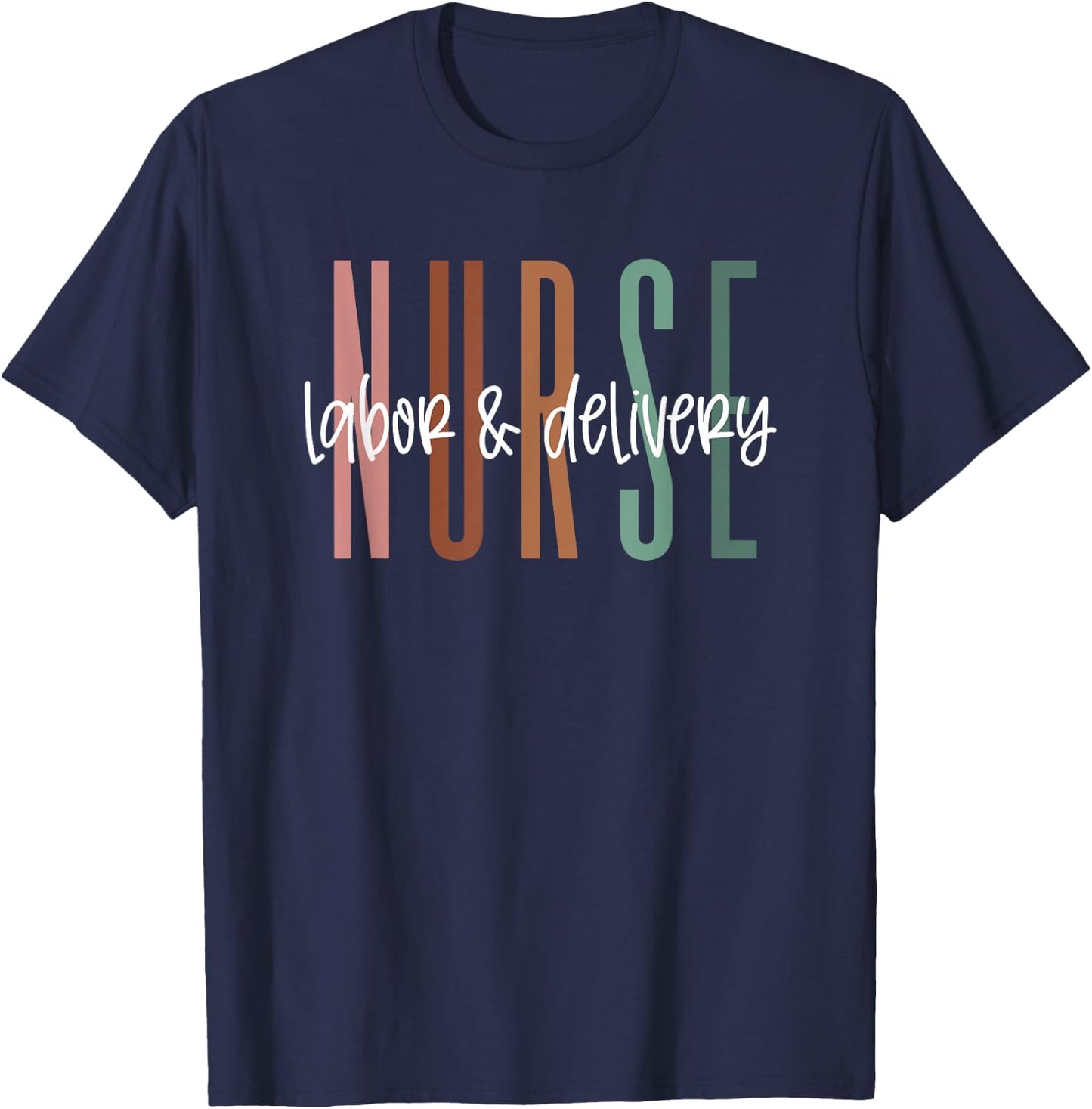 Simple Labor and Delivery Nurse Shirt L&D Nurse T-Shirt - T-Shirt | Navy