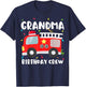 Grandma Birthday Crew Fire Truck Party Firefighter Nana T-Shirt - T-Shirt | Navy