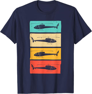 Funny Retro Helicopter Gift Women Helicopter Pilot T-Shirt - T-Shirt | Navy