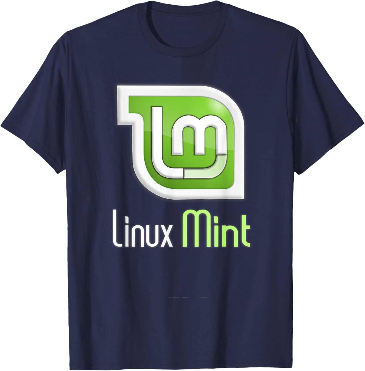 Linux Mint lover tagline with Logo Open Source Os T-Shirt - T-Shirt | Navy