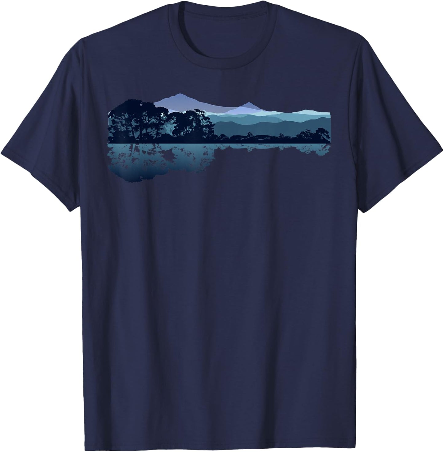 Nature Guitar Shirt | Cute Music Environment Lovers Gift T-Shirt - T-Shirt | Navy