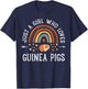 Just A Girl Who Loves Guinea Pigs Rainbow Gifts Cavy Lover T-Shirt - T-Shirt | Navy