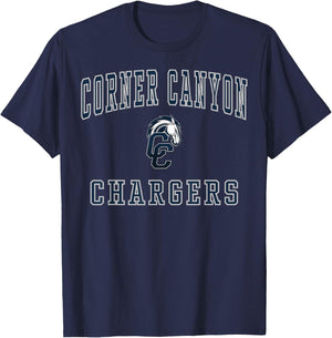 Corner Canyon High School Chargers C1 T-Shirt - T-Shirt | Navy