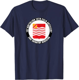 1st Battalion 15th Field Artillery 2nd Infantry Division T-Shirt - T-Shirt | Navy