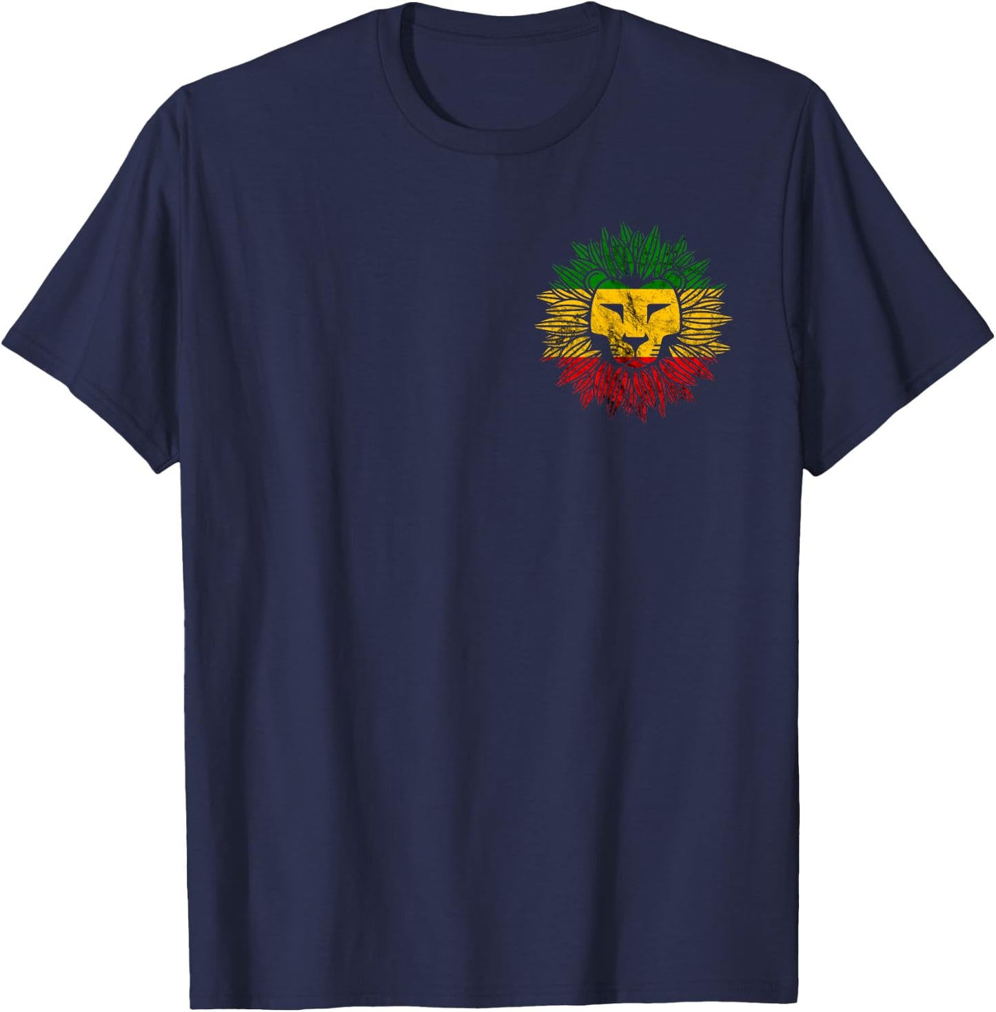 Rasta Reggae Lion Of Judah Reggae Reggae Music Peace Jamaica T-Shirt - T-Shirt | Navy