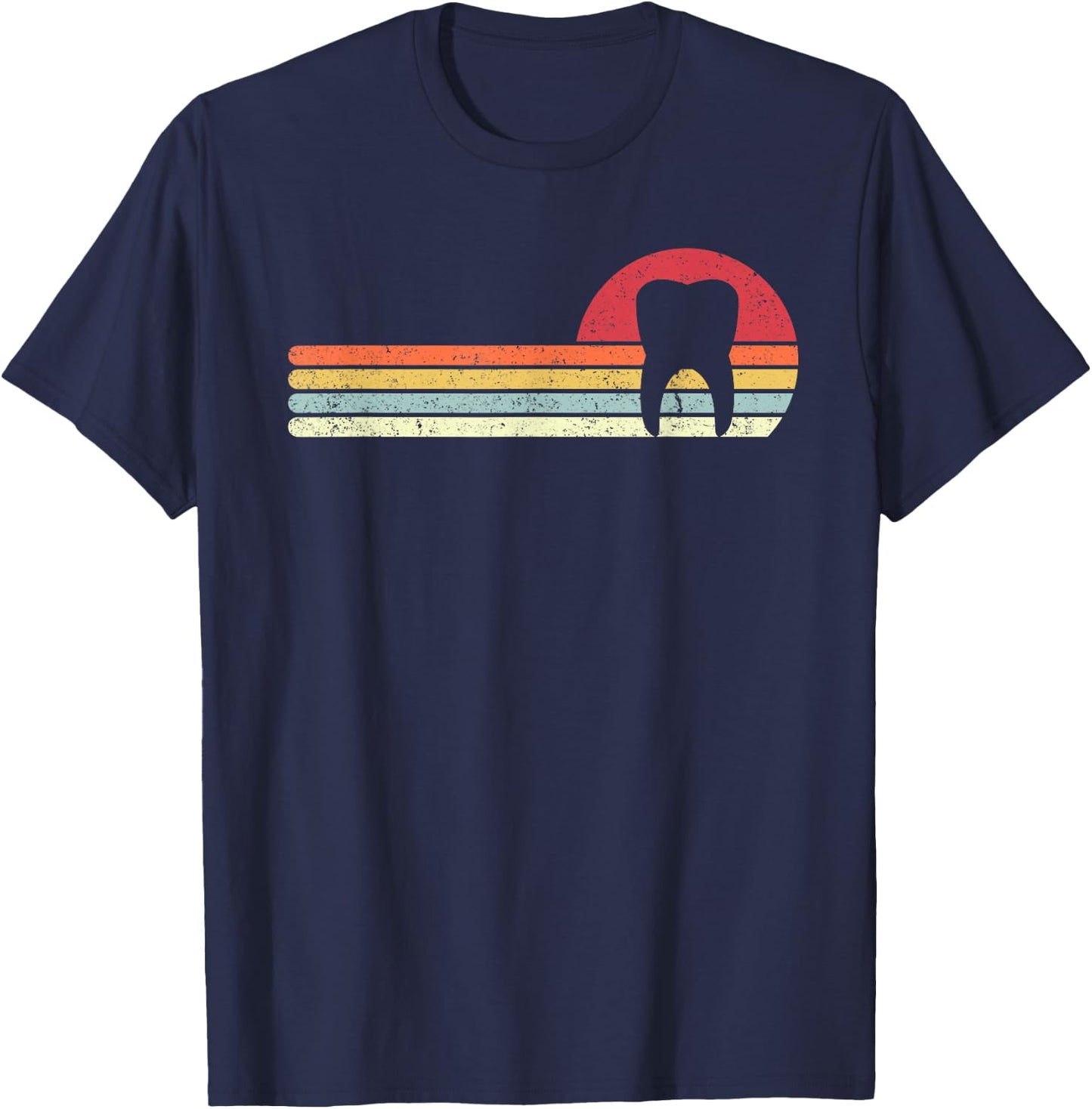 Dentist Shirt. Retro Style Tooth T-Shirt - T-Shirt | Navy
