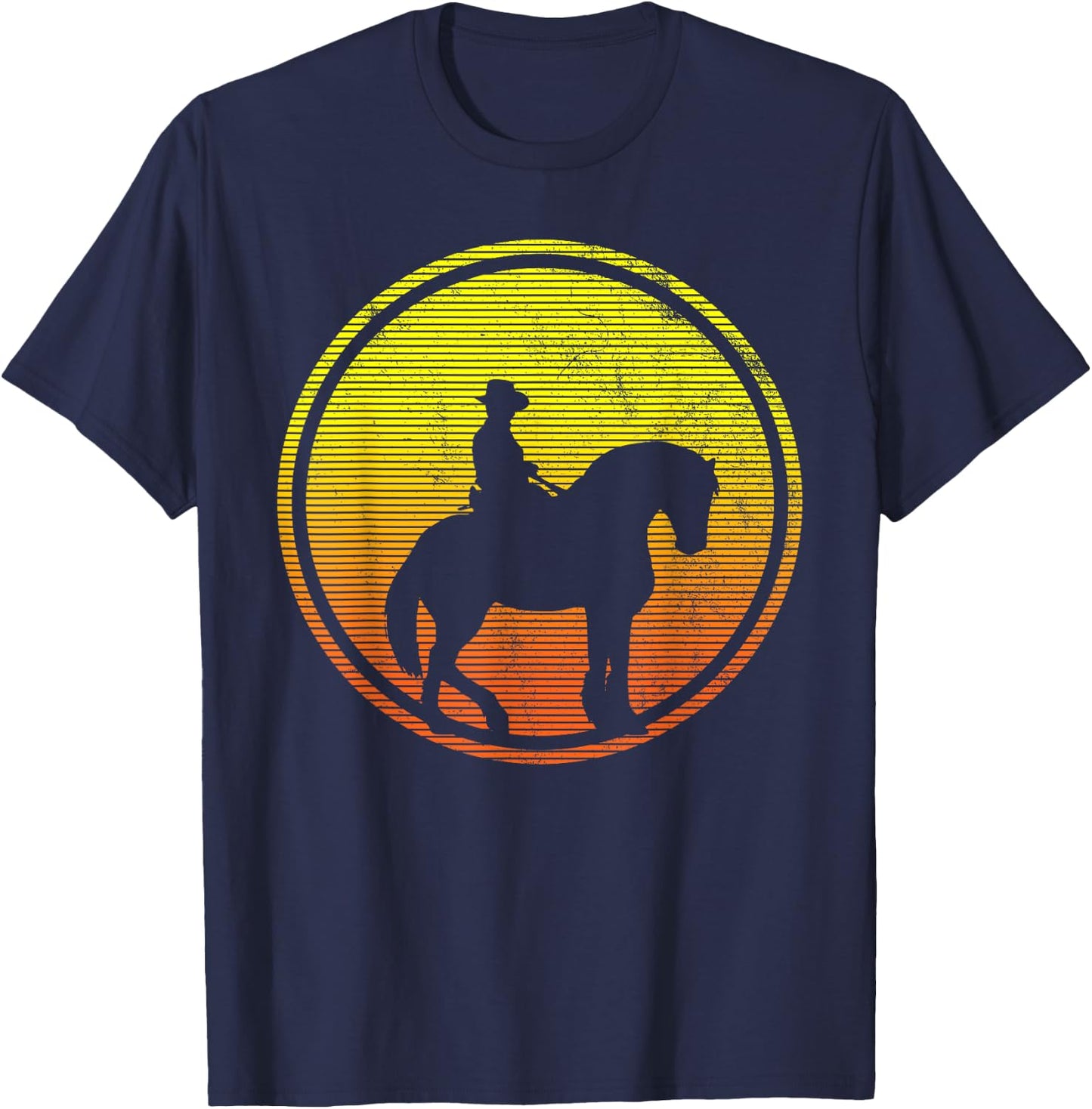 Cowboy Wild West Western Gift T-Shirt - T-Shirt | Navy