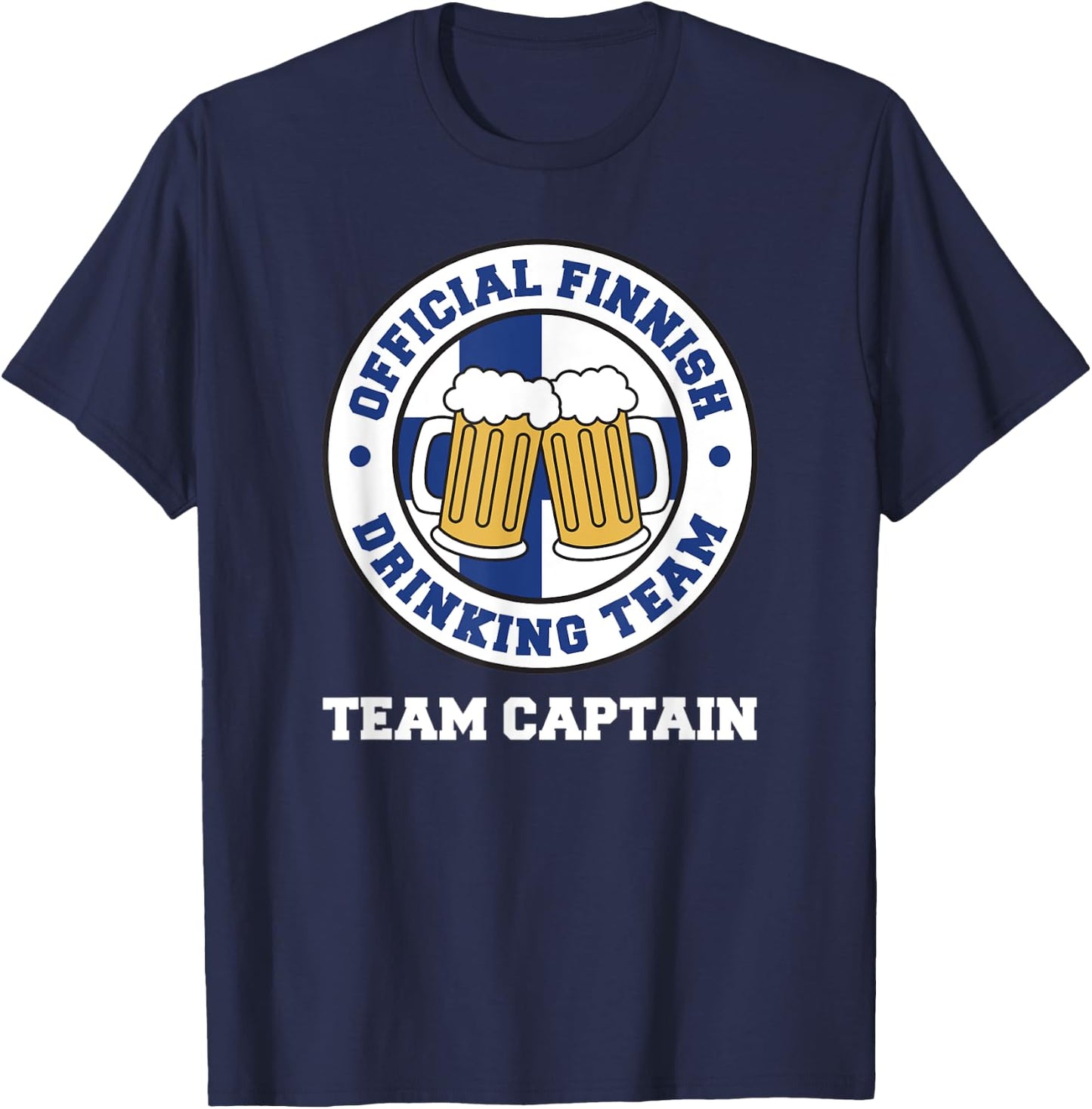 Official Finnish Drinking Team Captain T-Shirt - T-Shirt | Navy