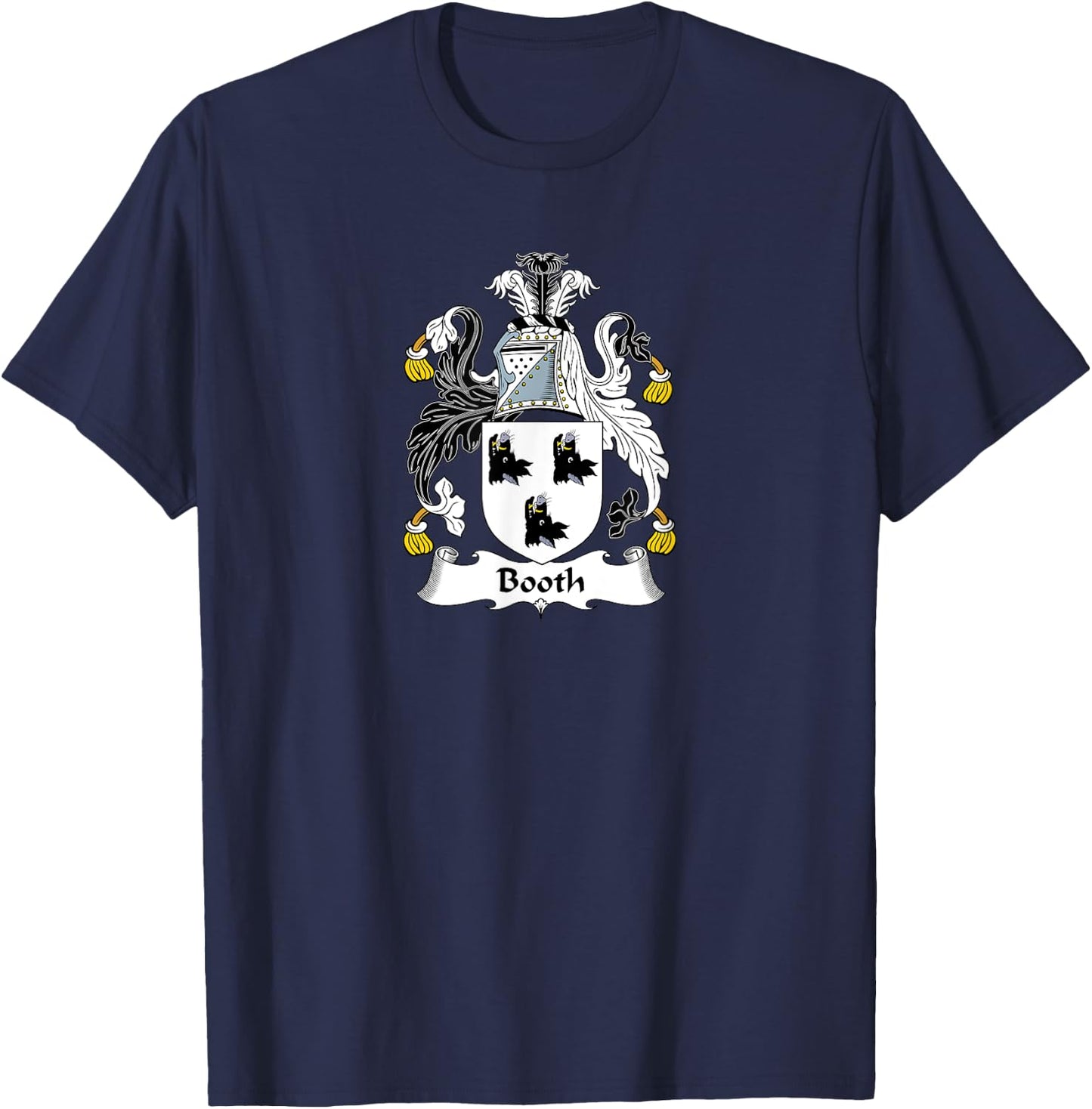 Booth Coat of Arms - Family Crest Shirt T-Shirt - T-Shirt | Navy