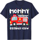 Mommy Birthday Crew Fire Truck Party Firefighter Mom Mama T-Shirt - T-Shirt | Navy
