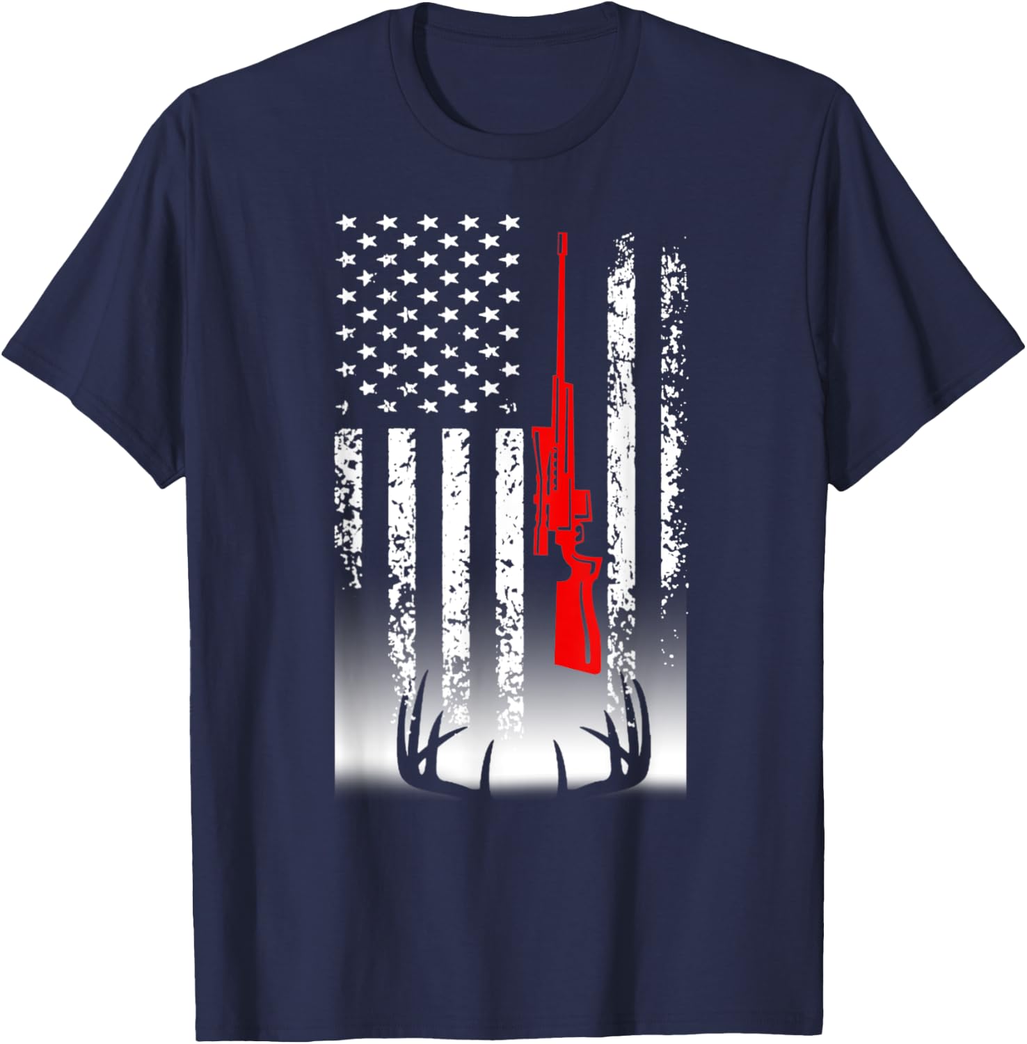 Deer Hunting & Fast Food T-Shirt - T-Shirt | Navy