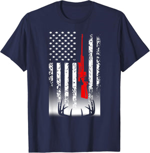 Deer Hunting & Fast Food T-Shirt - T-Shirt | Navy