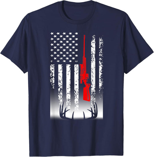 Deer Hunting & Fast Food T-Shirt - T-Shirt | Navy