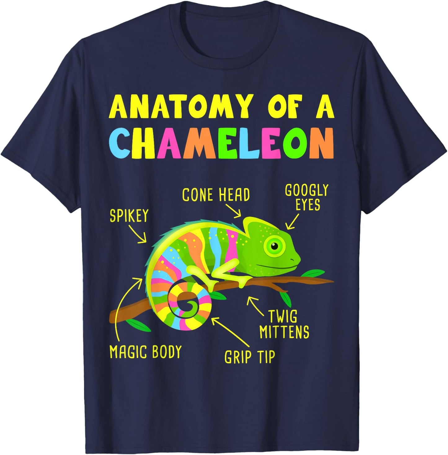 Anatomy of A Chameleon T-Shirt - T-Shirt | Navy