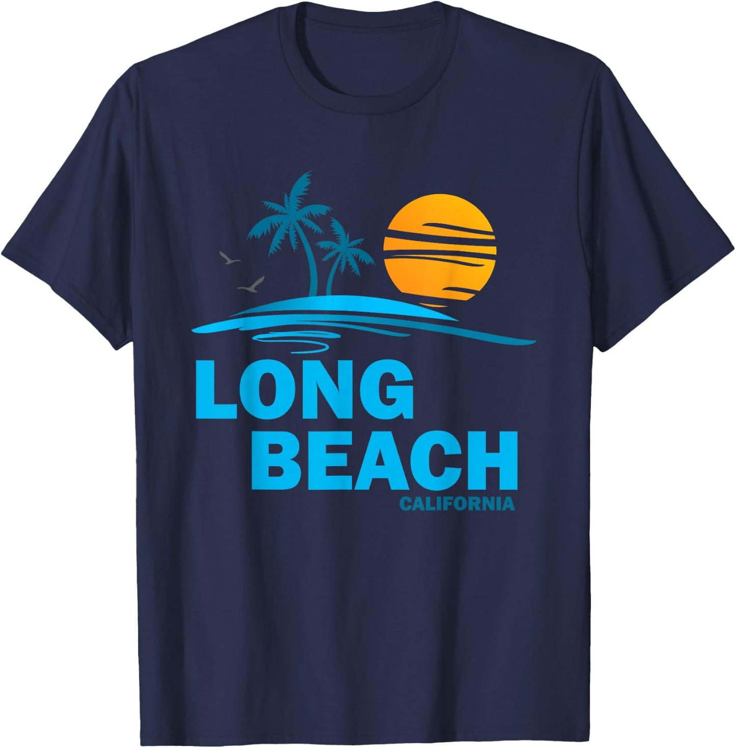 Long Beach California Souvenir T-Shirt - T-Shirt | Navy