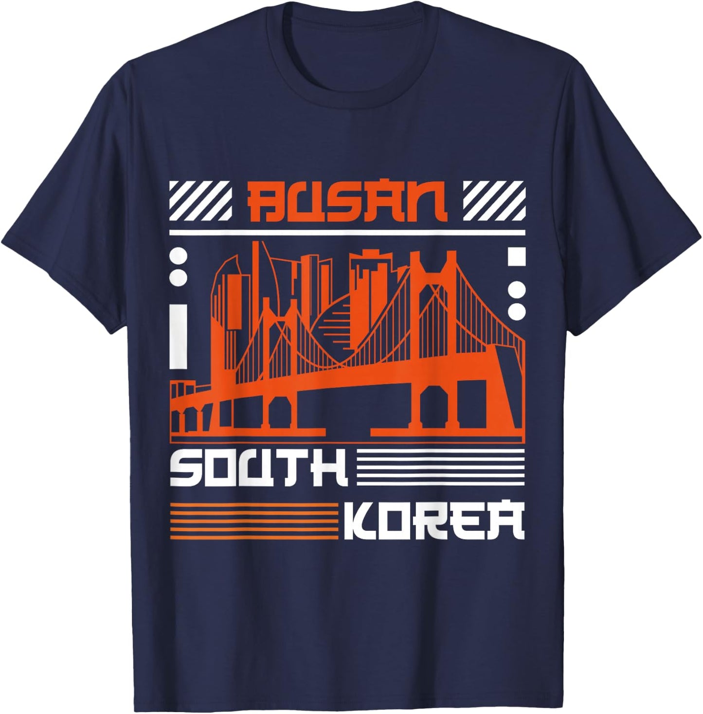 Busan Vacation Holiday South Korea Flag T-Shirt - T-Shirt | Navy