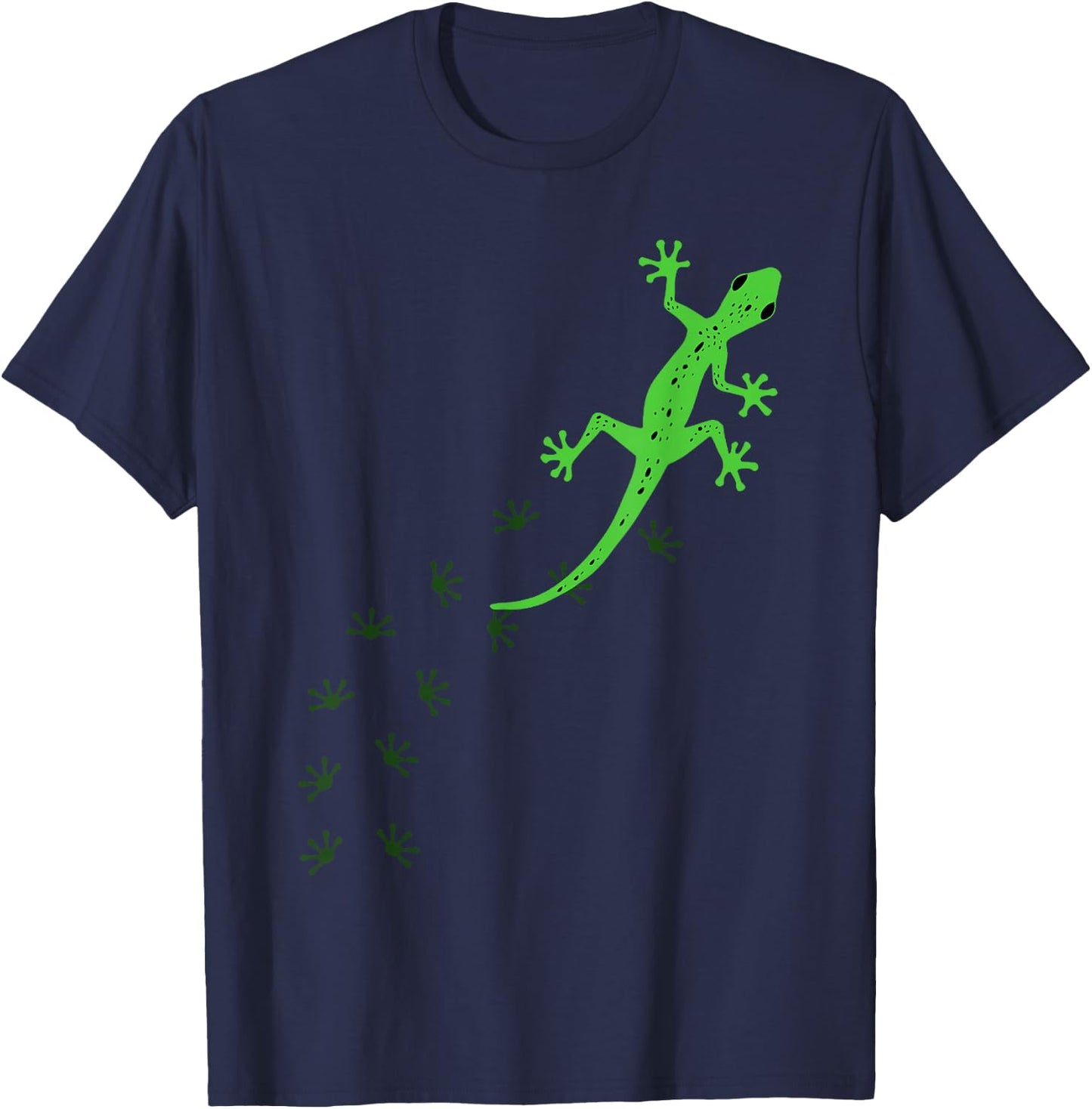 Cool Lizard Design Women Gecko Pet Animal Creature , Black T-Shirt - T-Shirt | Navy