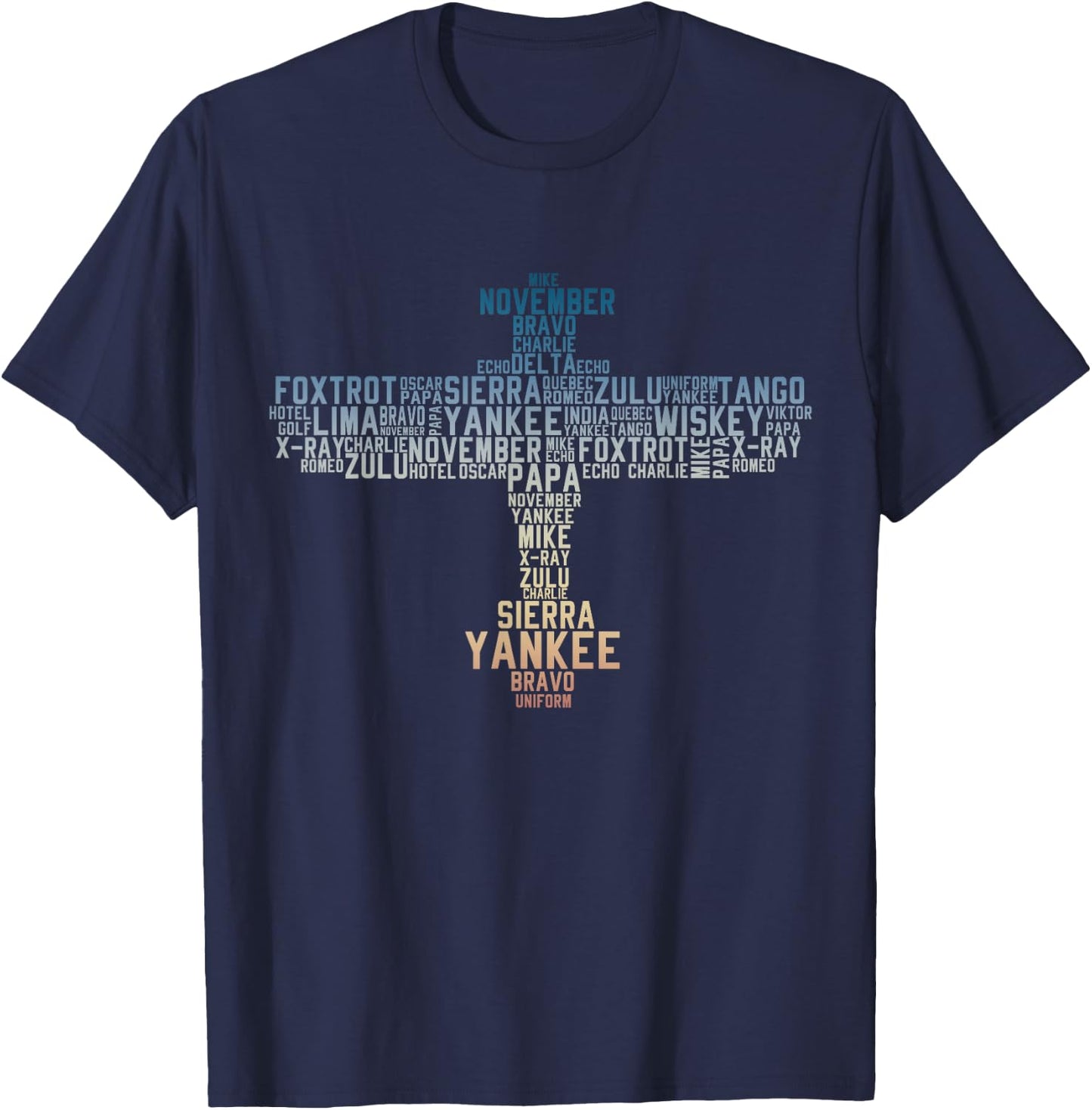 Phonetic alphabet airplane pilot T-Shirt - T-Shirt | Navy