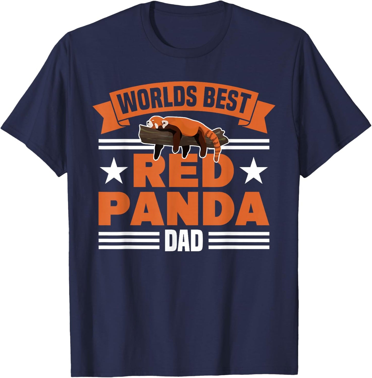 Zookeeper Worlds Best Red Panda Dad Red Panda Girl T-Shirt - T-Shirt | Navy