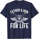 Father And Son Riding Partners For Life Motorcycle Biker T-Shirt - T-Shirt | Navy