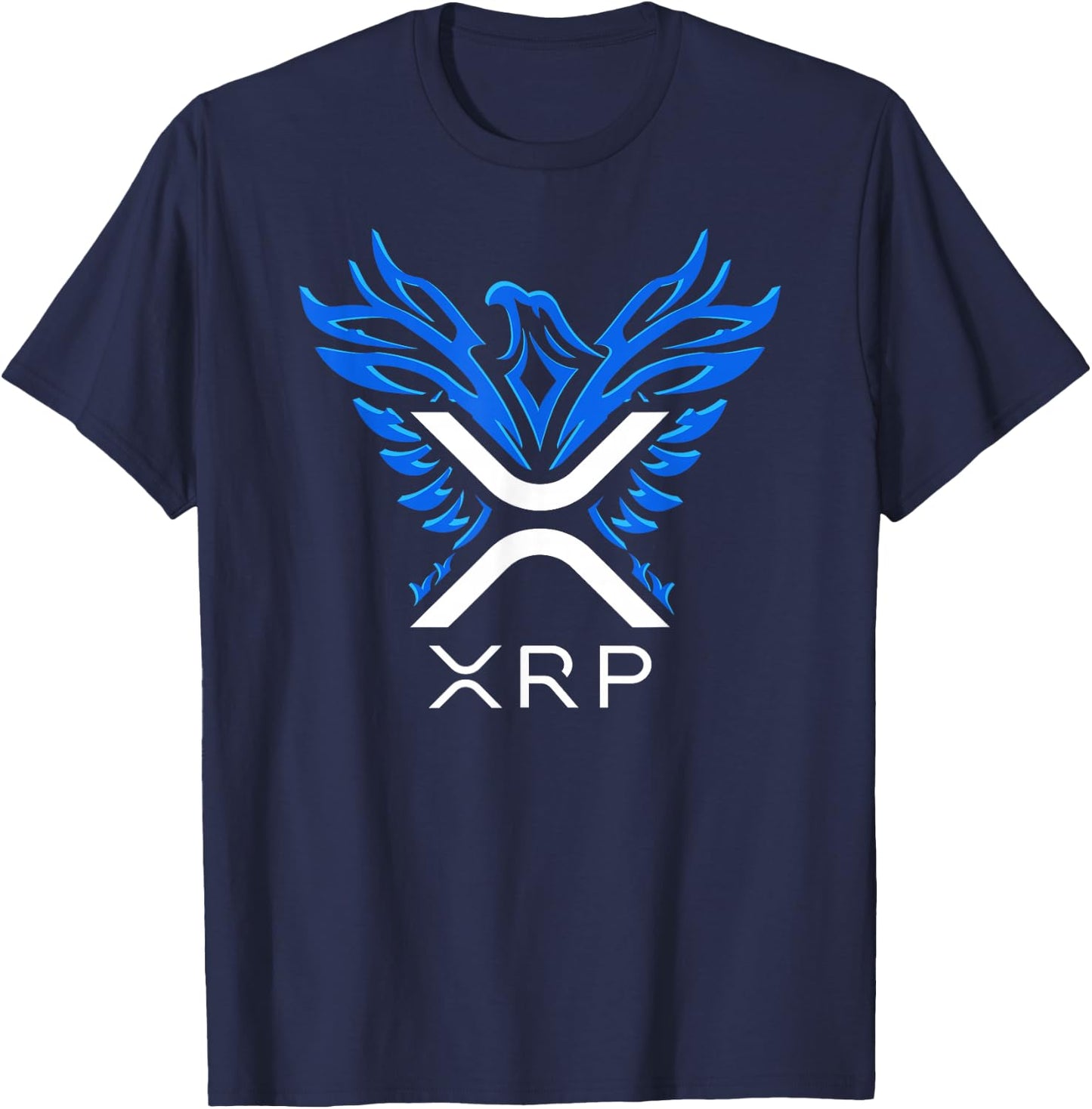 Rising Phoenix XRP Cryptocurrency T-Shirt - T-Shirt | Navy